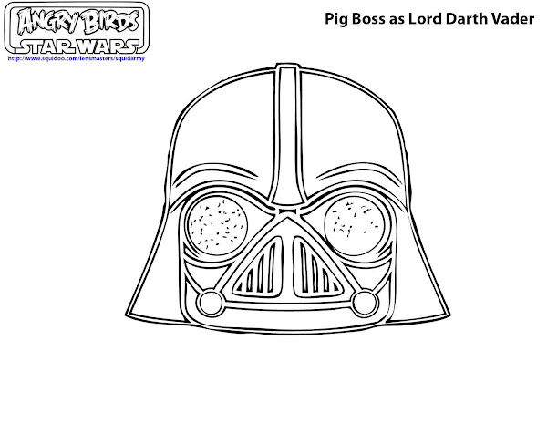 Angry Birds Star Wars Darth Vader Coloring Pages