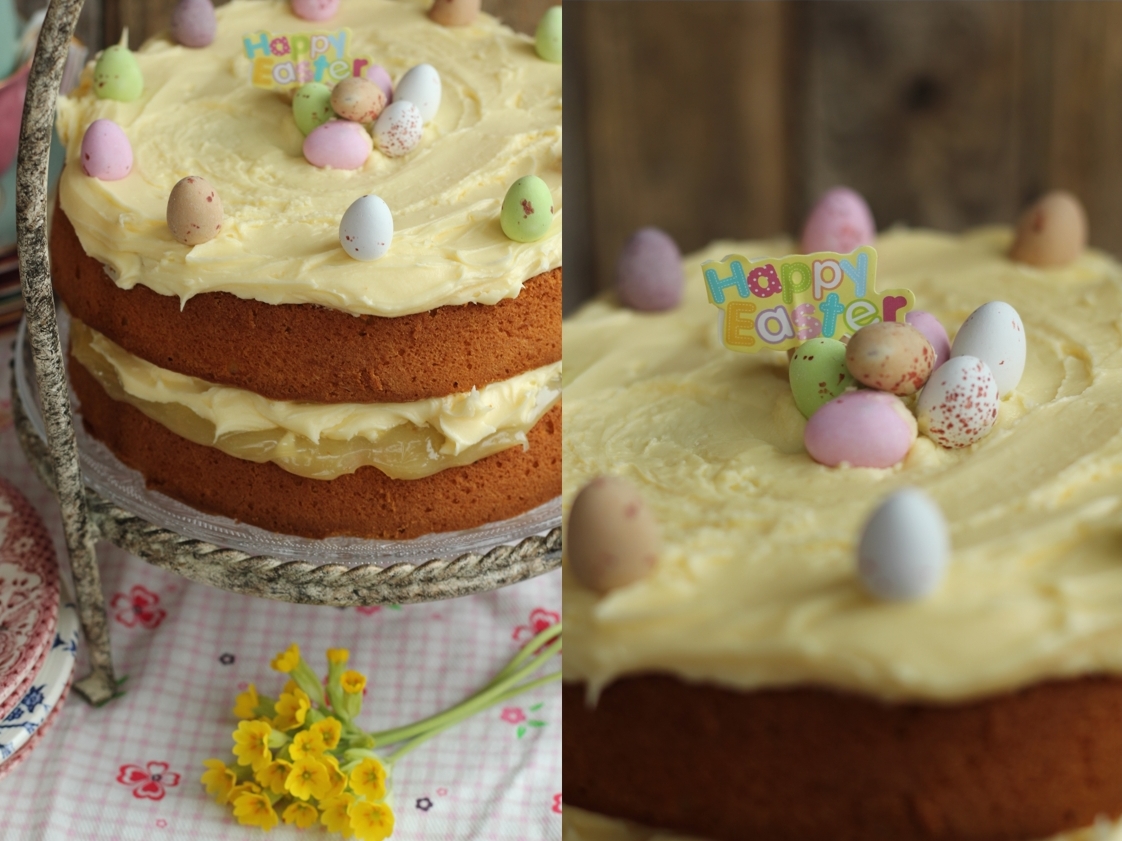 Lemon Frosted Easter Cake Nessa's Family Kitchen