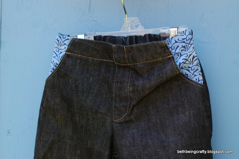 Beth Being Crafty Boys fauxfly pocket pants!