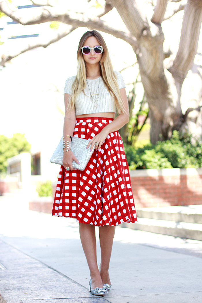 gingham skirt