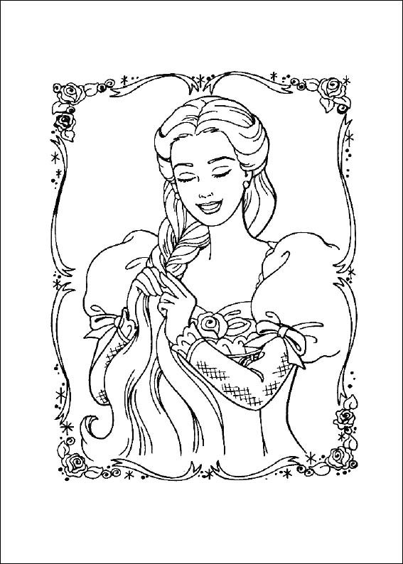 Free Coloring Pages Barbie Princess Coloring Pages