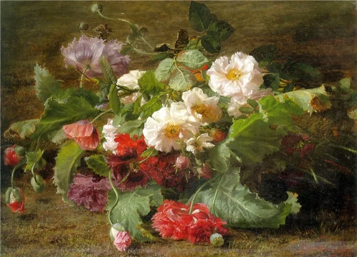 Gerardina Jacoba Van de Sande Bakhuyzen 1826-1895 | German Still life painter