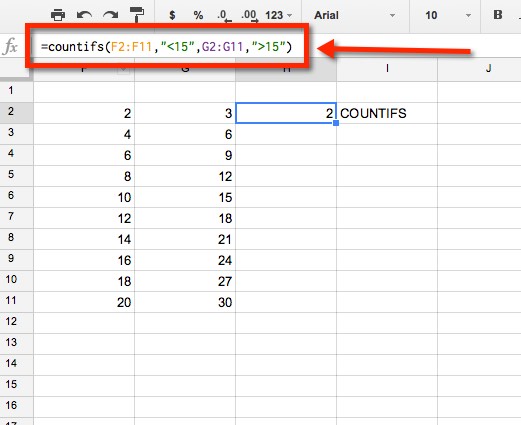 google sheets counting items count if google sheets