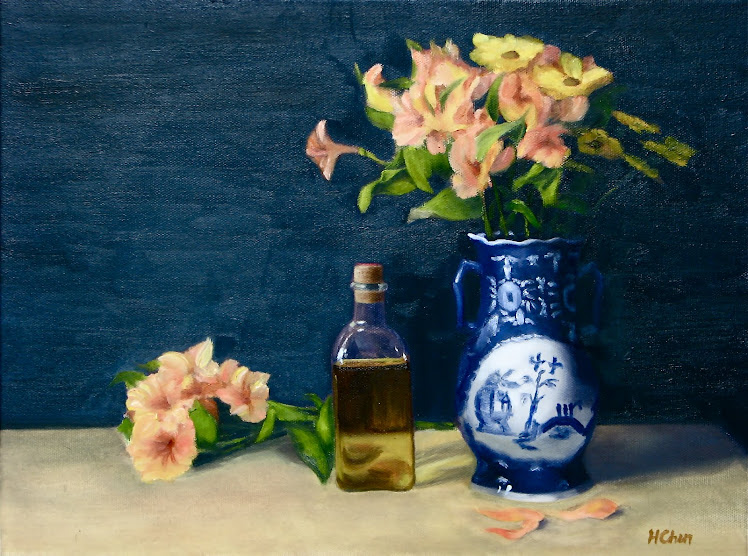 "Olive Oil and Vase" - 12 x 16