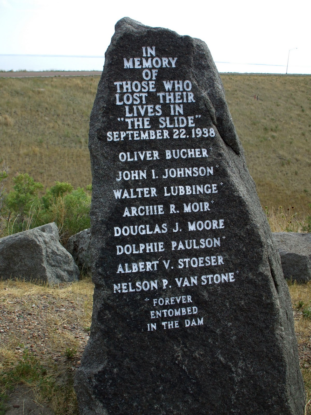 Molly Searl In Memory of those who lost their lives. Fort Peck Dam