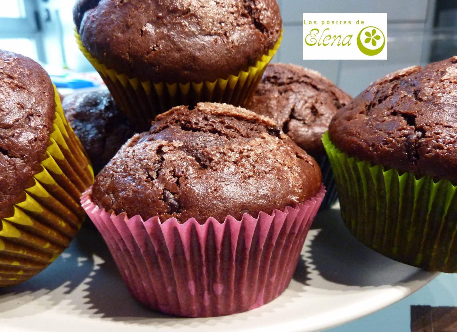 Los Postres de Elena Muffins de chocolate sin huevo