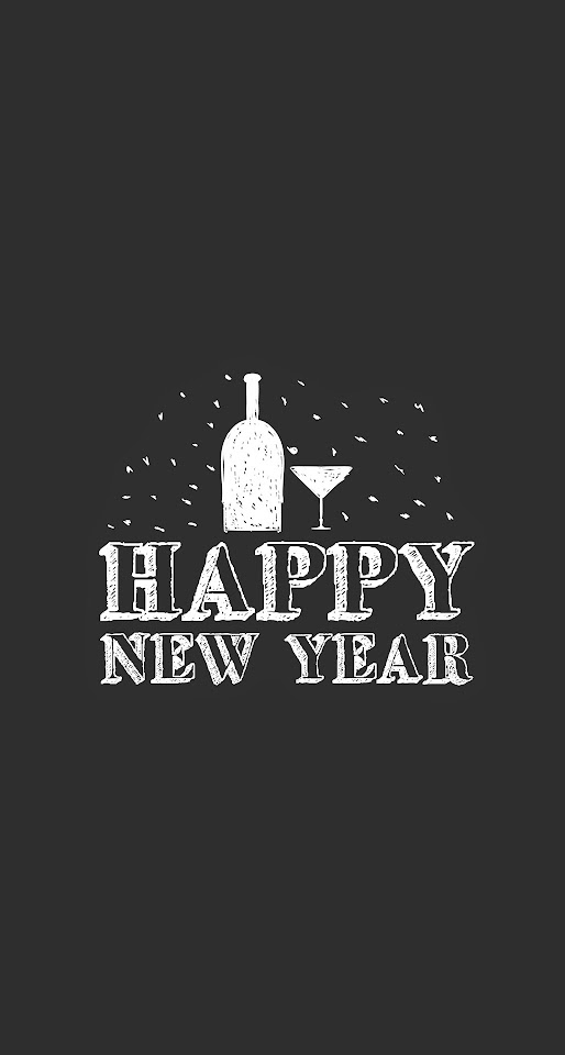 Happy New Year Drinks Minimal  Android Best Wallpaper