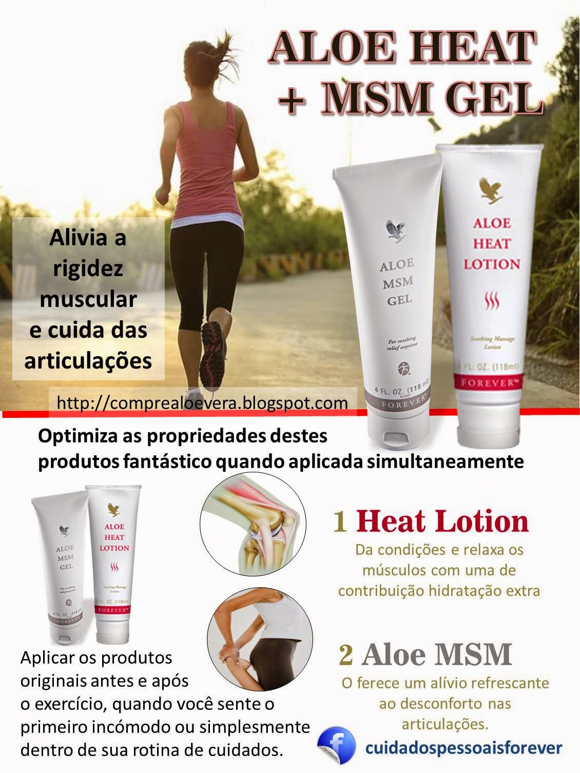 Aloe Heat Lotion + MSM gel Compre Aloe vera