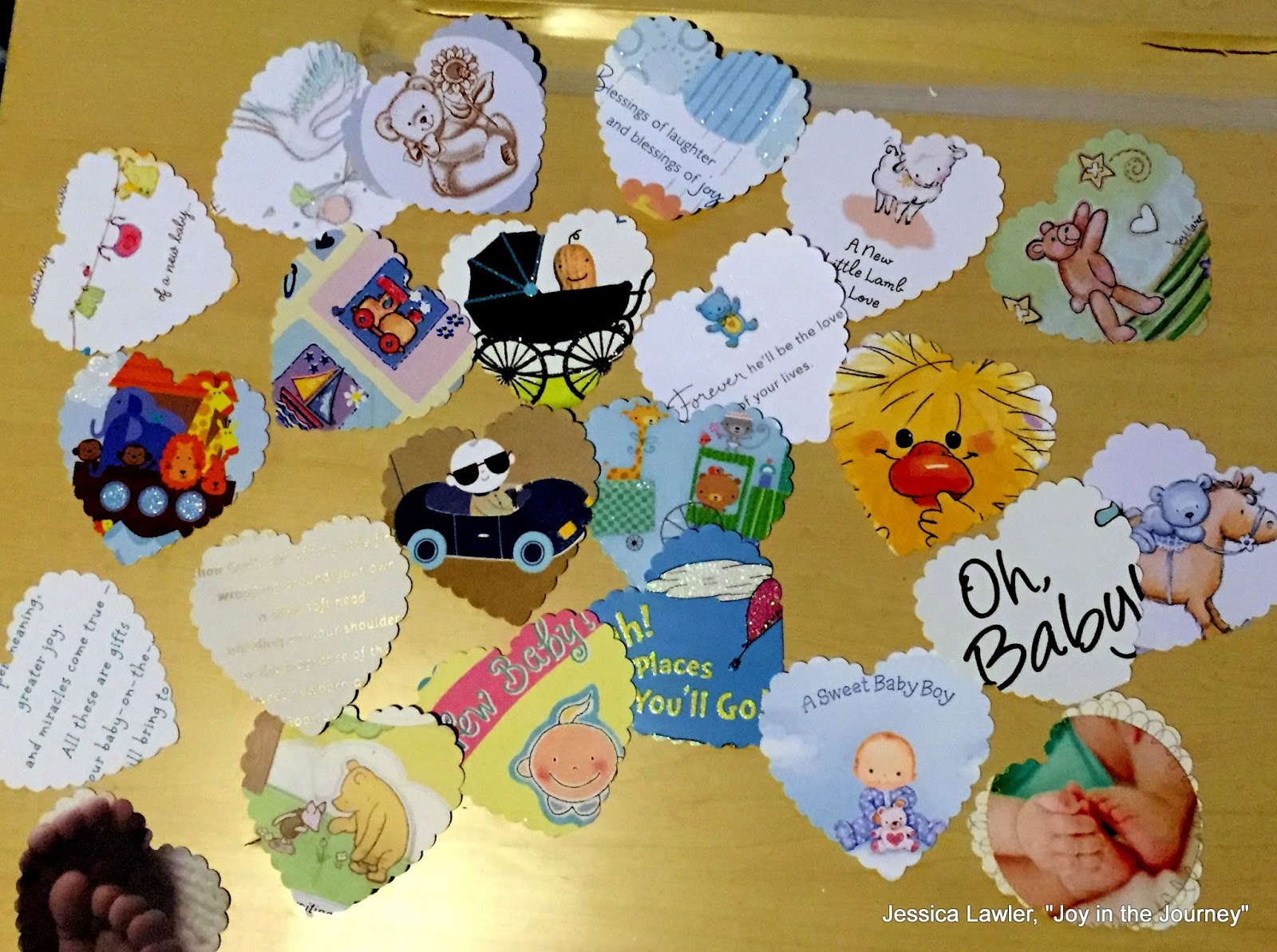 Monday MadeIt Baby Shower Card Collage Joy in the Journey