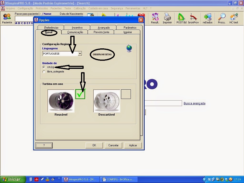 Exame de espirometria