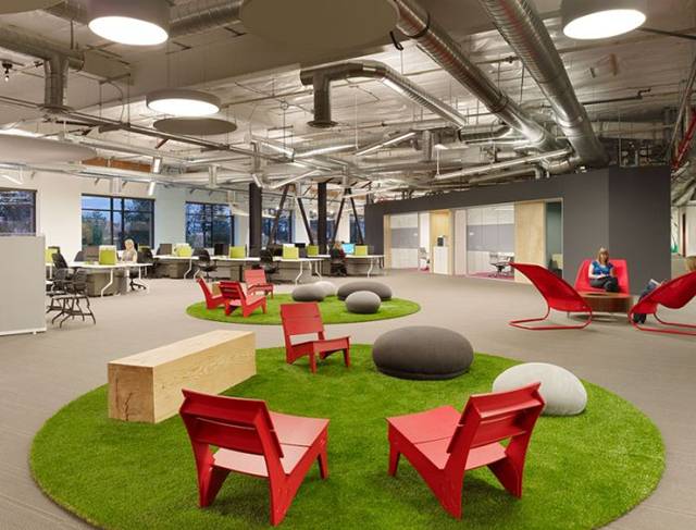 “Skype’s primary goal was to create a world-class office that would differentiate them from their Bay Area competitors in the recruitment of talent. The project entailed a tenant improvement of 54,000 square feet of existing office space to support 250 employees involved in high technology development.