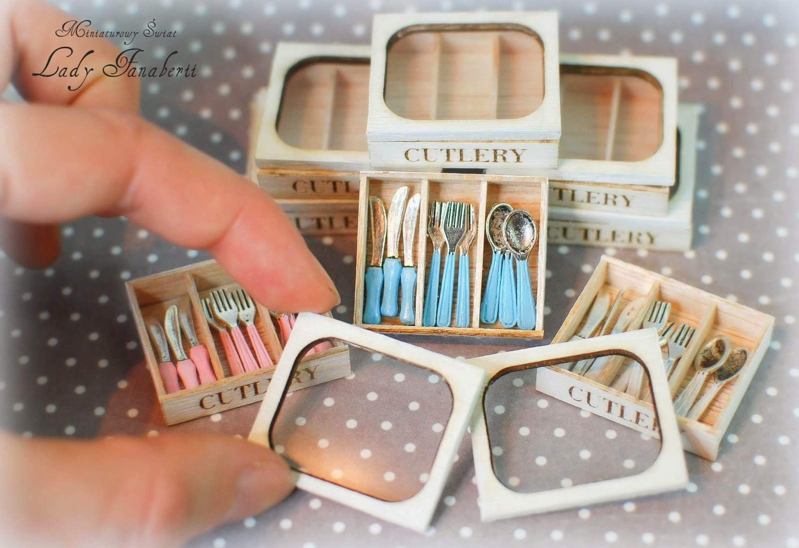 MiniFanaberia Kolorowe sztućce / Mini cutlery box set