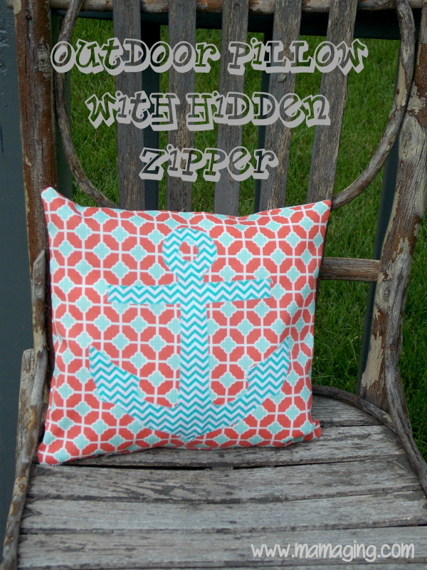 Outdoor Pillows with Hidden Zippers