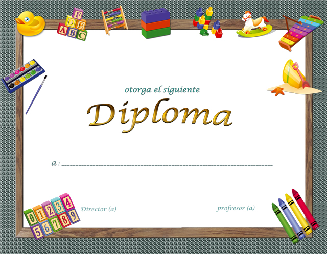 formato de diplomas para llenar