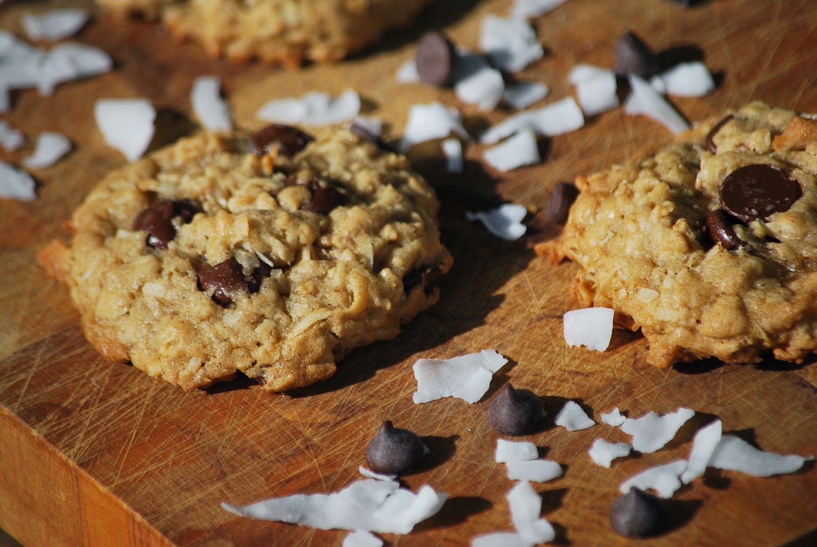 My story in recipes Dark Chocolate Coconut Oatmeal Cookies