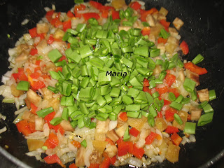 Paquetitos de verduras con champiñones al ajillo