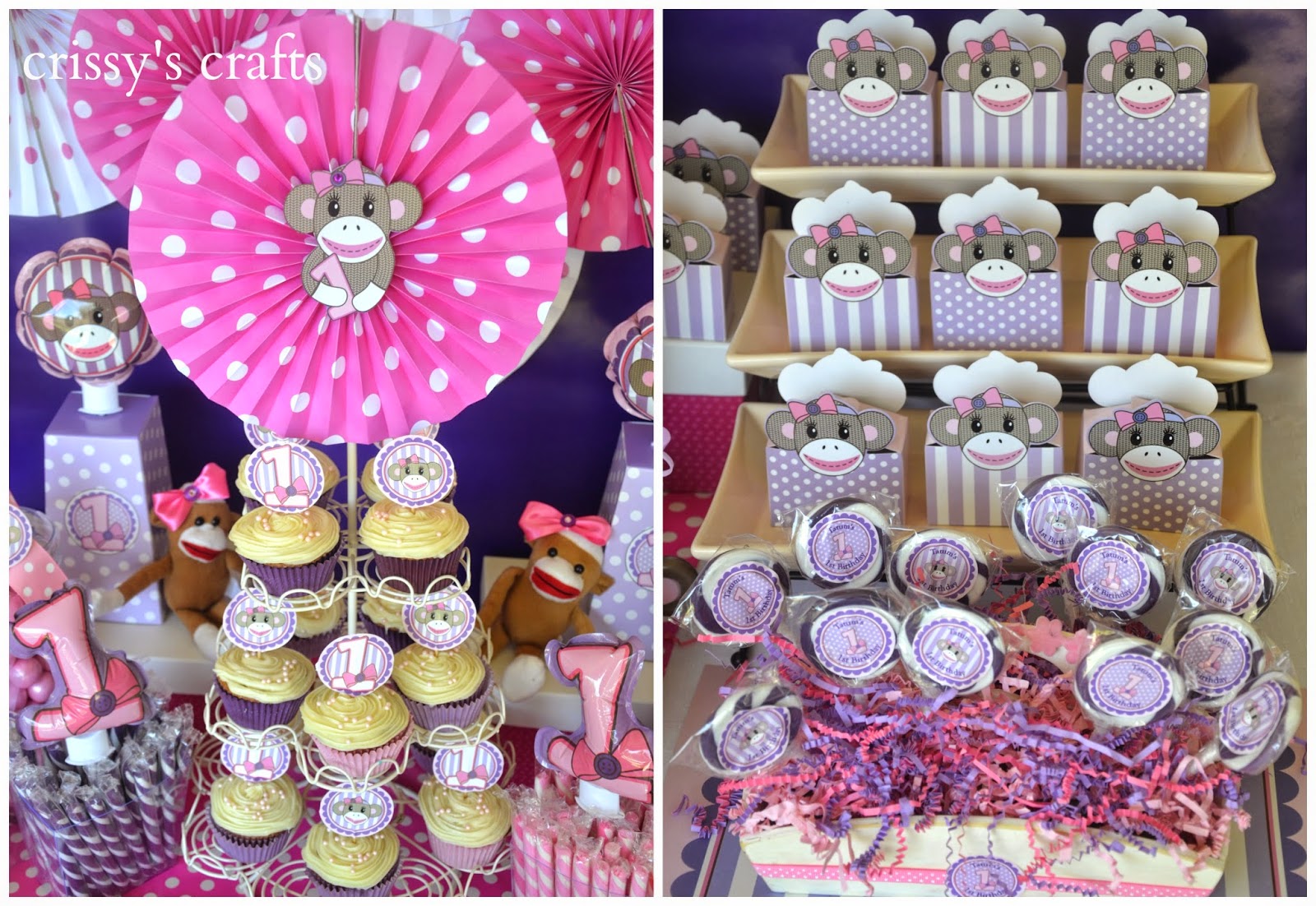 monkey baby shower decorations pink