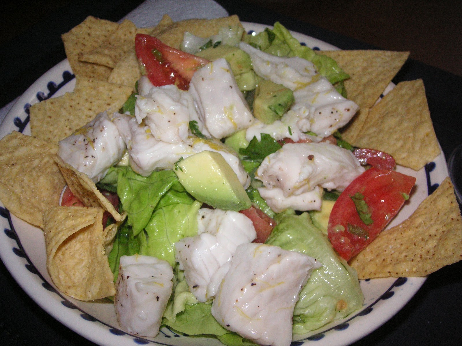 sweet and savory Halibut Ceviche Salad