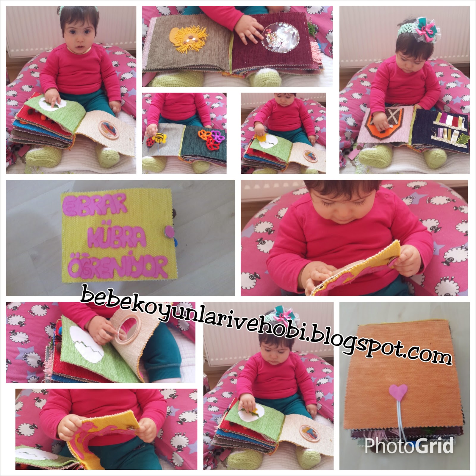 Elifce Bebek Oyunları ve Hobi anne yapımı duyu kitabım