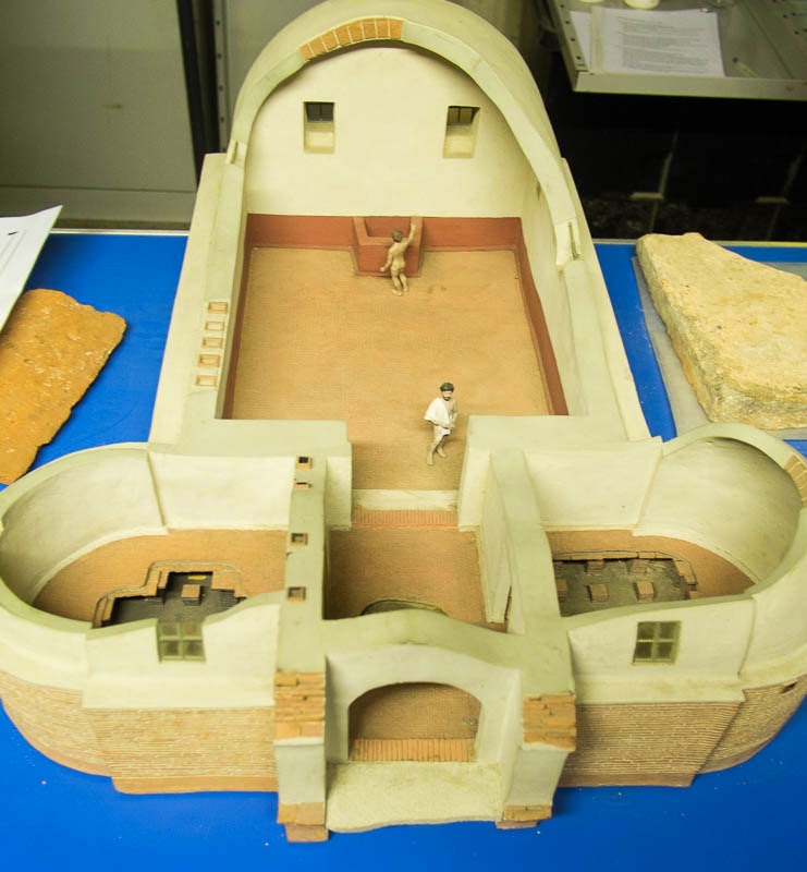 Model of roman bath house Model of roman bath house