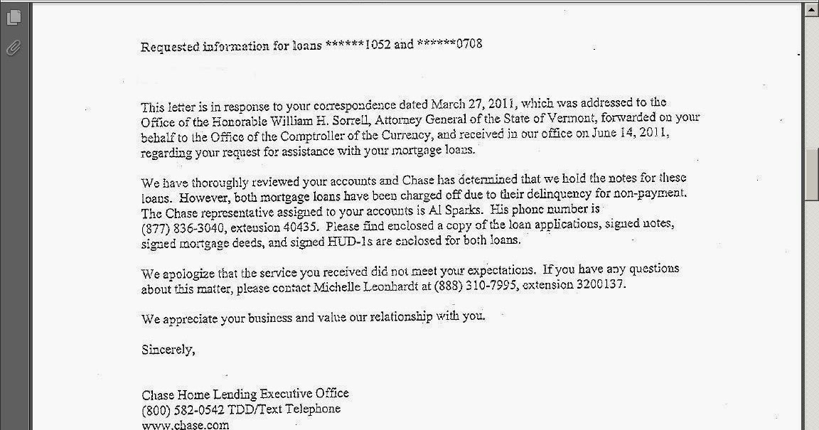 America Lost Public letter to JP Chase