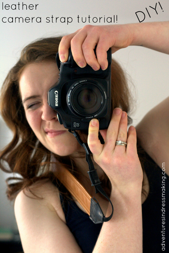 Easy DIY leather camera strap tutorial and Leather Hide Store giveaway
