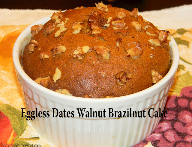 eggless dates walnut cake