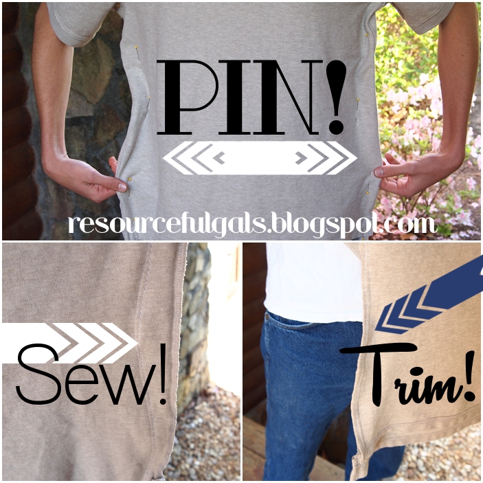 The Resourceful Gals DIY Resizing a Shirt