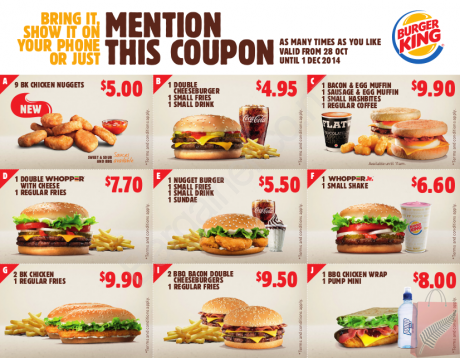 Burger King Coupons August 16