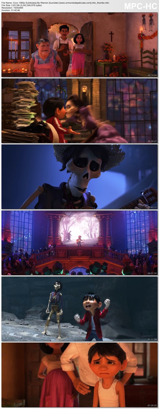 Capturas de la película.