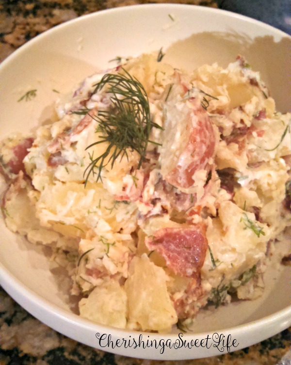 Cherishing A Sweet Life Fresh herb Potato salad with Bacon