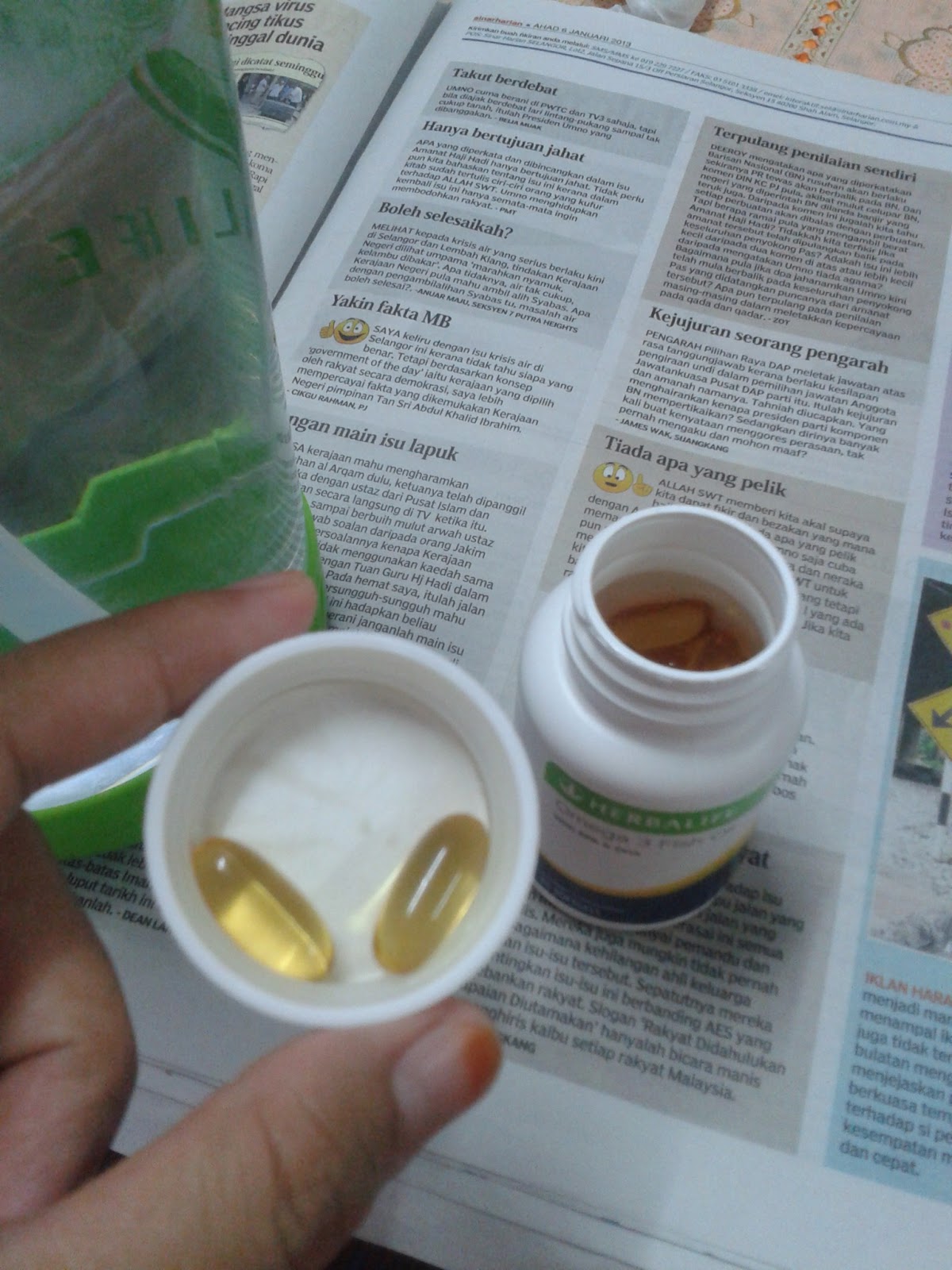 Coretan jLo89 OMEGA 3 FISH OIL HERBALIFE