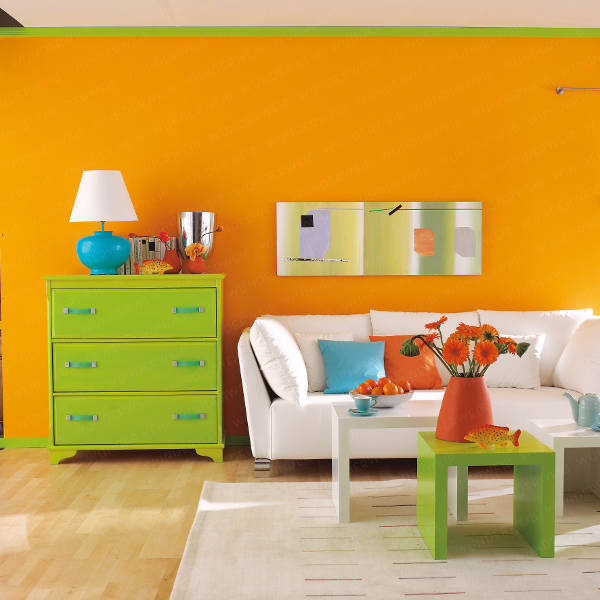 Sala De Estar Naranja ~ En esta foto de decoración de sala vemos como los colores fuertes Sala De Estar Naranja ~ En esta foto de decoración de sala vemos como los colores fuertes