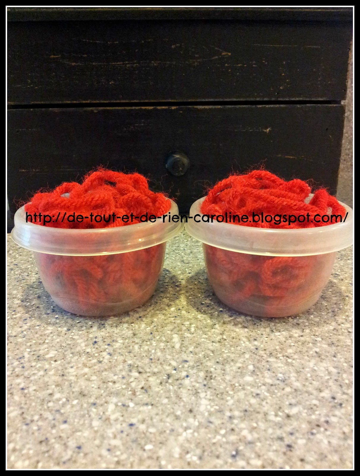 De tout et de rien Activités pour le Préscolaire Yarn roses craft for