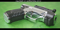 Lighter - Gun Pistol Silver With Laser