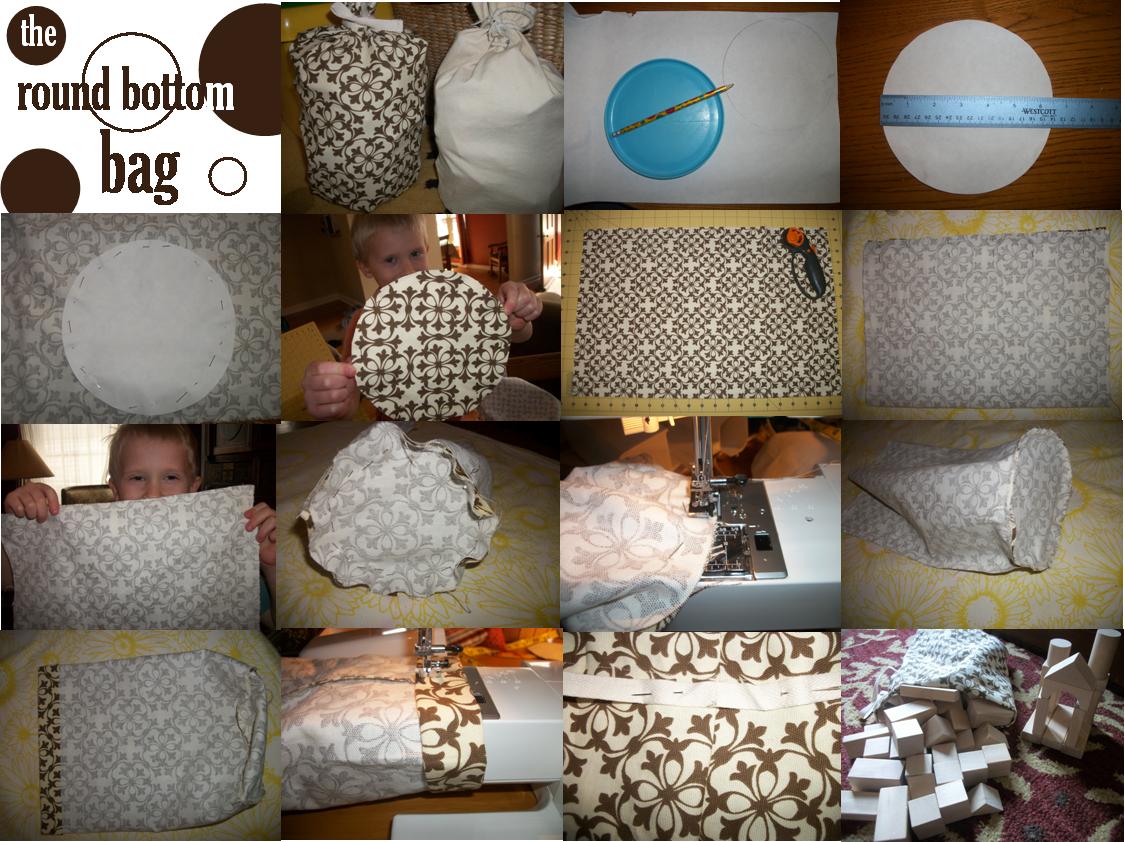 whispers in the the silence making a round bottom bag with Reese