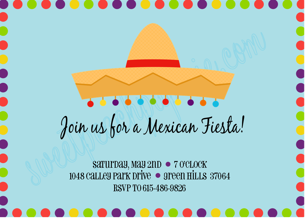 mexican party invitations free template