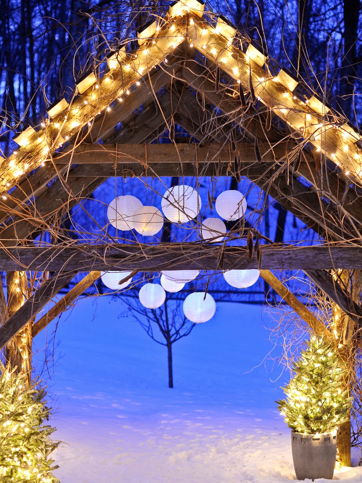 Karin Lidbeck Outdoor Spaces, Winter lights, Snow!