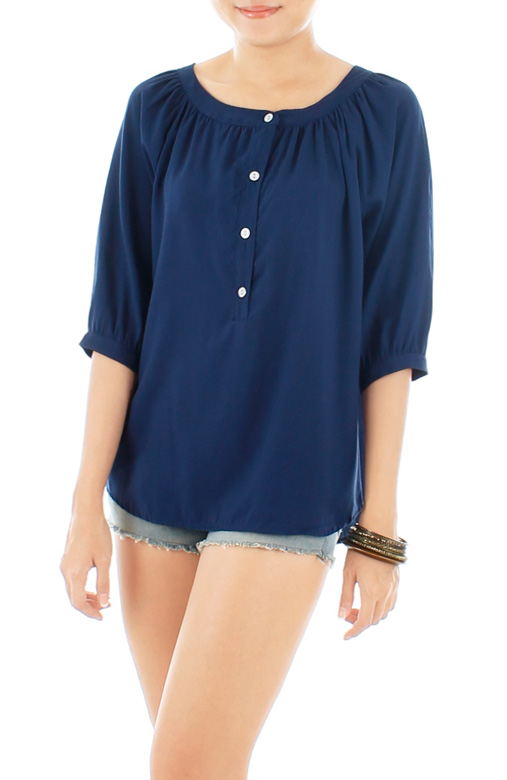 Sunday Afternoon Blouse – Dark Blue