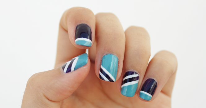 color block nails nail art fail