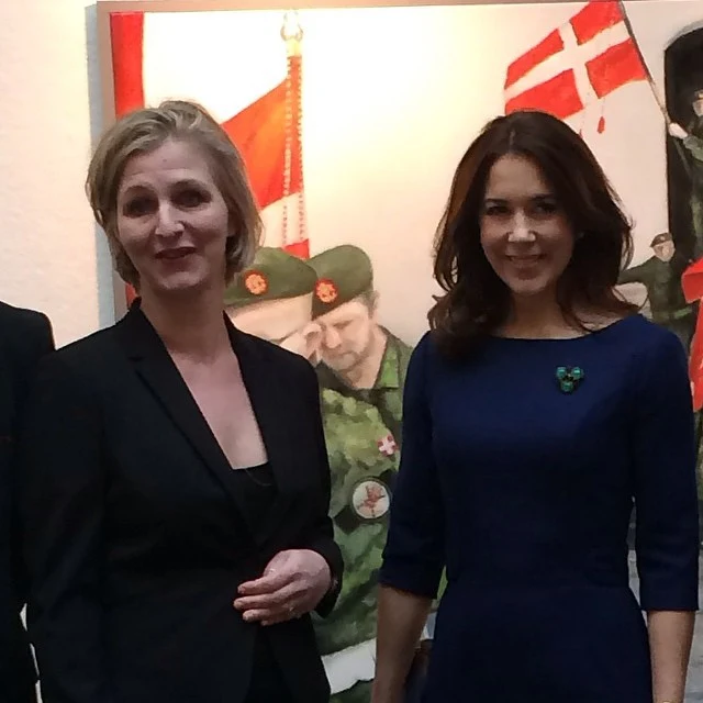 Crown Princess Mary of Denmark attended the opening of the Home Guard's painting exhibition