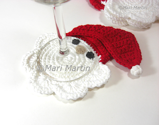 Crochet Coasters Santa Claus