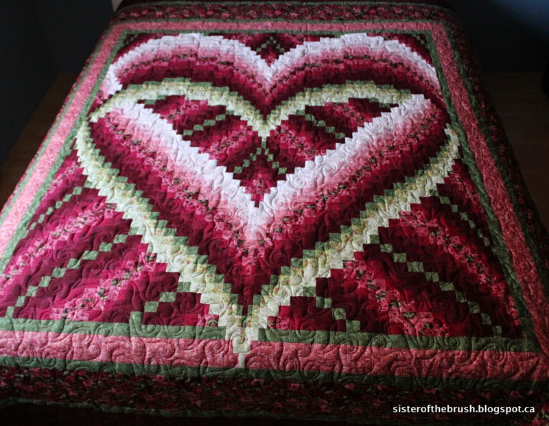 Sister of the Brush Bargello Hearts and Complementary Coloring, a