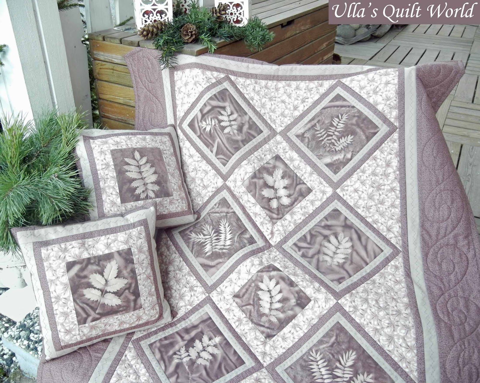 Ulla's Quilt World Quilt blanket, sun dyed fabric