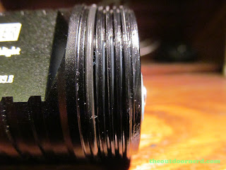Nitecore EA4 Pioneer 4xAA Flashlight - Closeup of Threads Nitecore EA4 Pioneer 4xAA Flashlight - Closeup of Threads