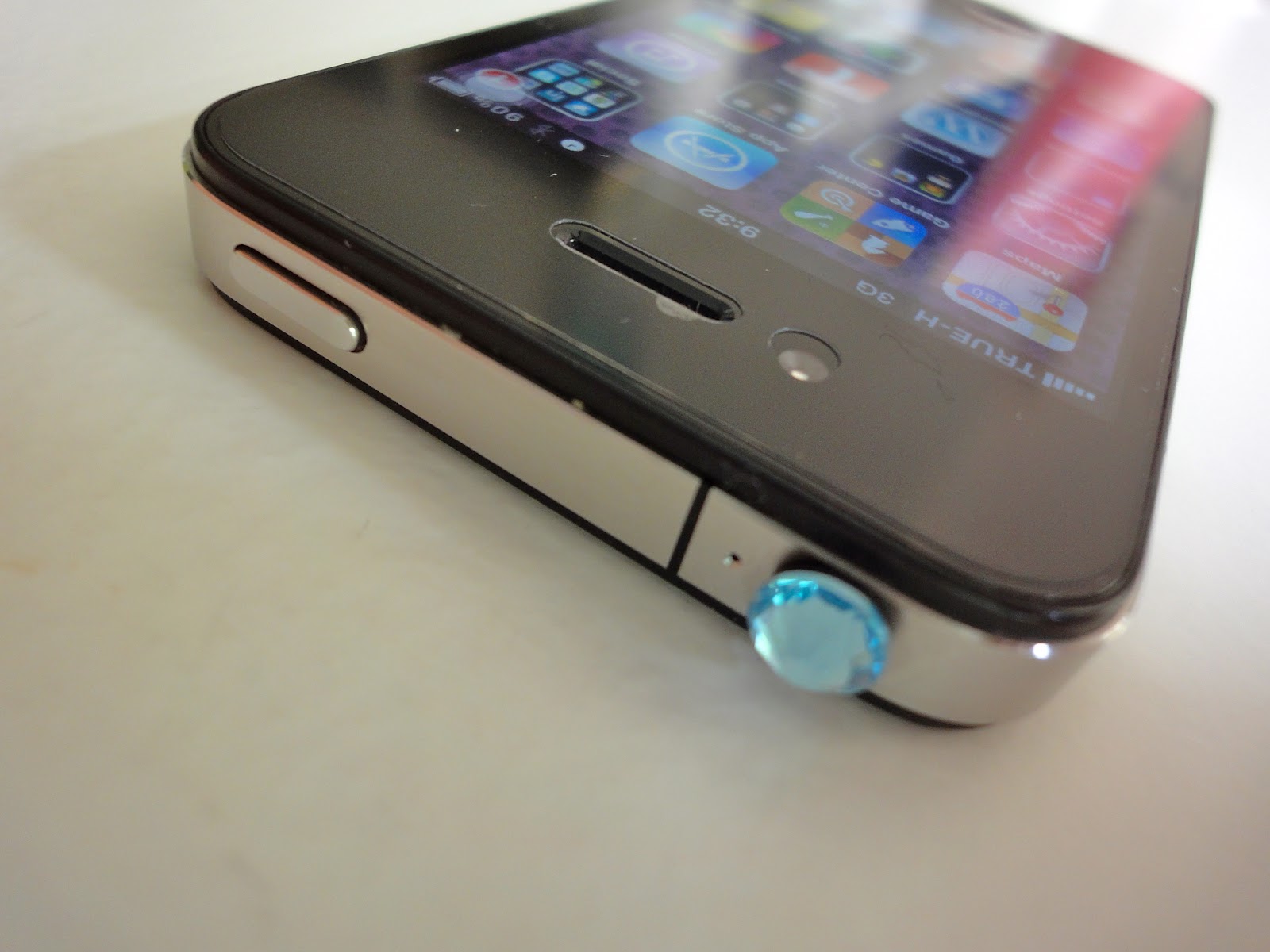 3.5 mm blue diamond headphone jack protector ติดเพชร Headphone jack และ