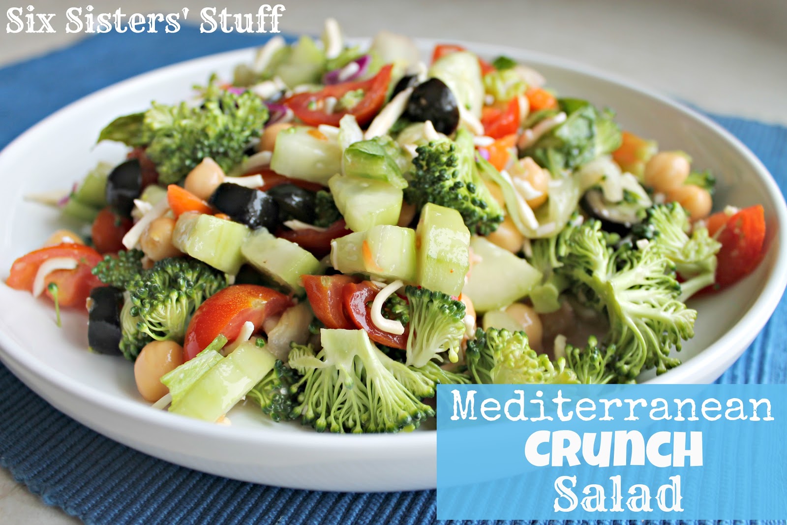 Healthy Meals Monday Mediterranean Crunch Salad Six Sisters' Stuff