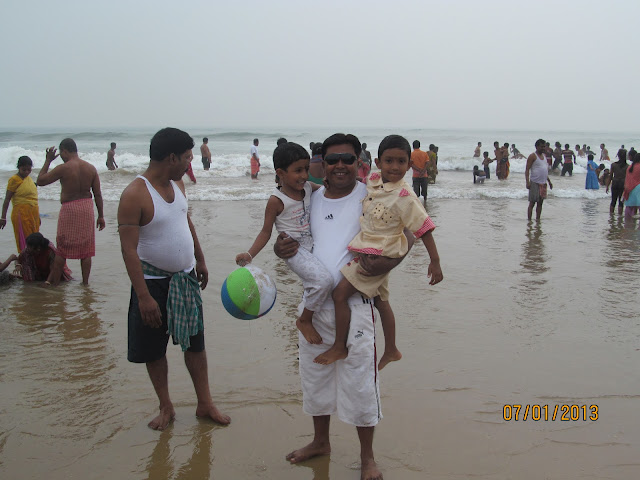 Enjoying Puri Sea Beach - Odisha