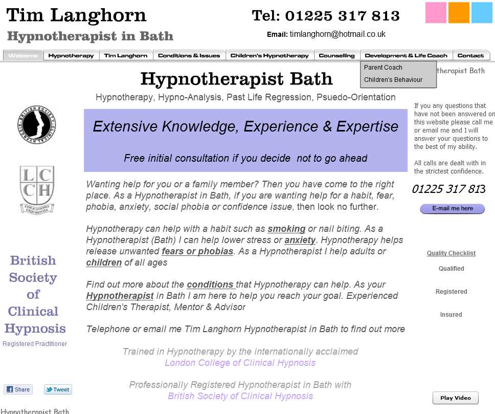 http://www.hypnotherapist-bath.co.uk/ Tim Langhorn Hypnotherapist Bath - Hypnotherapy Bath