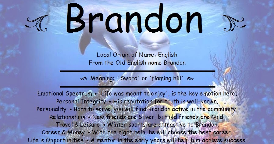 Brandon Name Meaning - Brandon name Origin, Meaning of the name Brandon